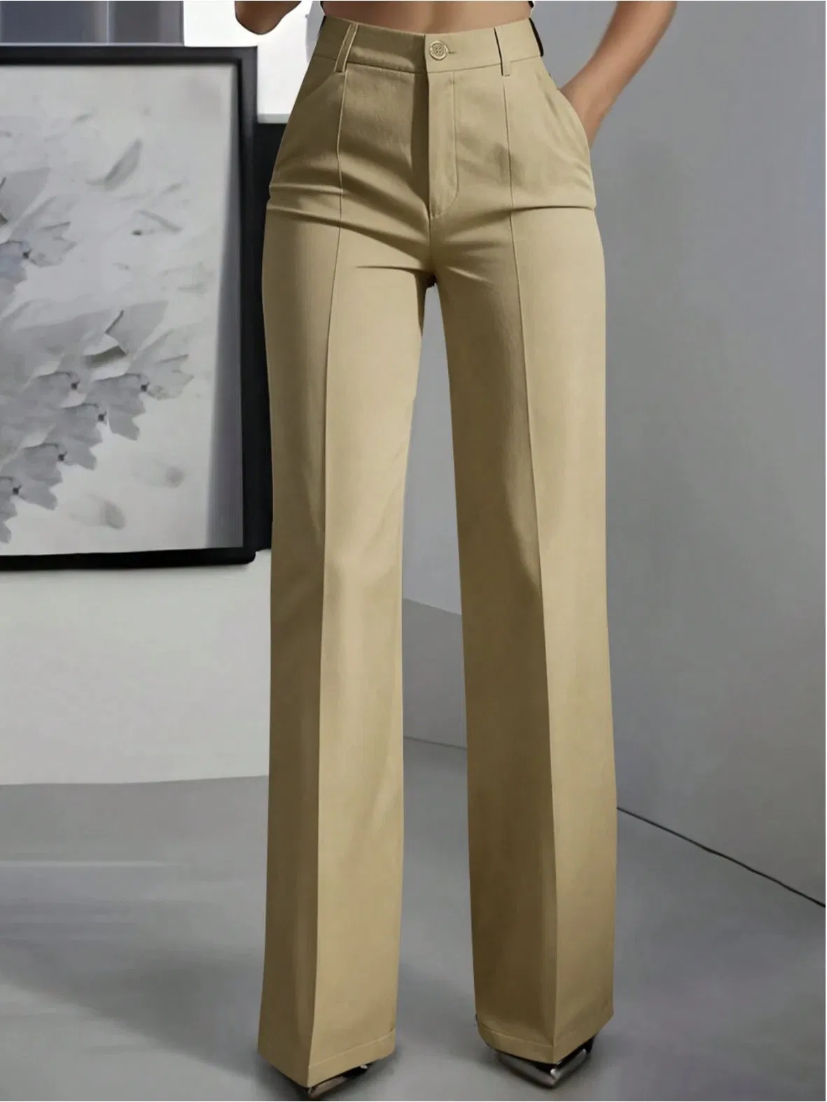 Elegant Slim-Fit Tailored Trousers for Women