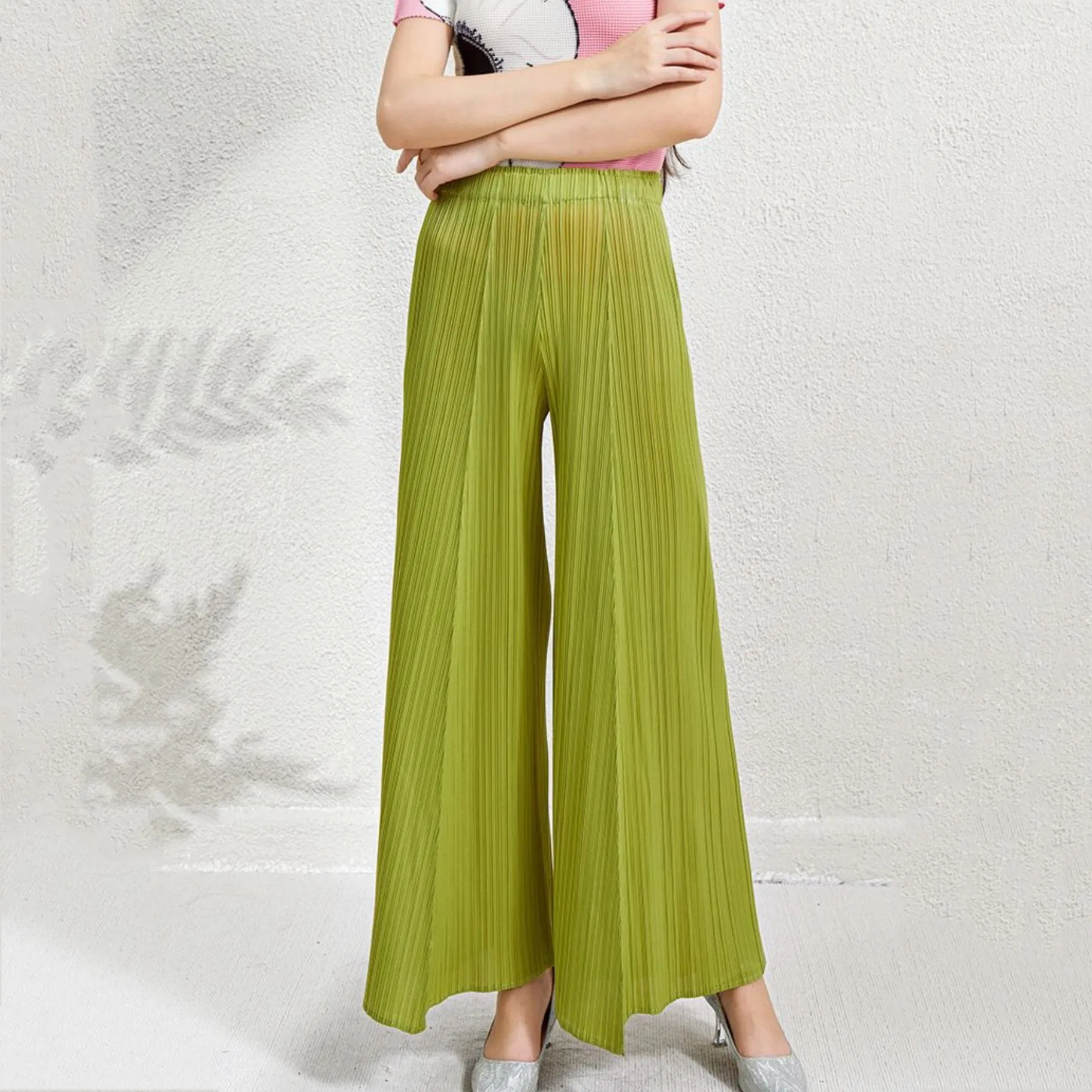 Factory Customization Women's Thin Pleated Pants Spring and Autumn Wide Leg Trousers