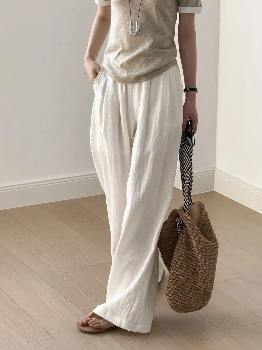 Linen Trousers Detail