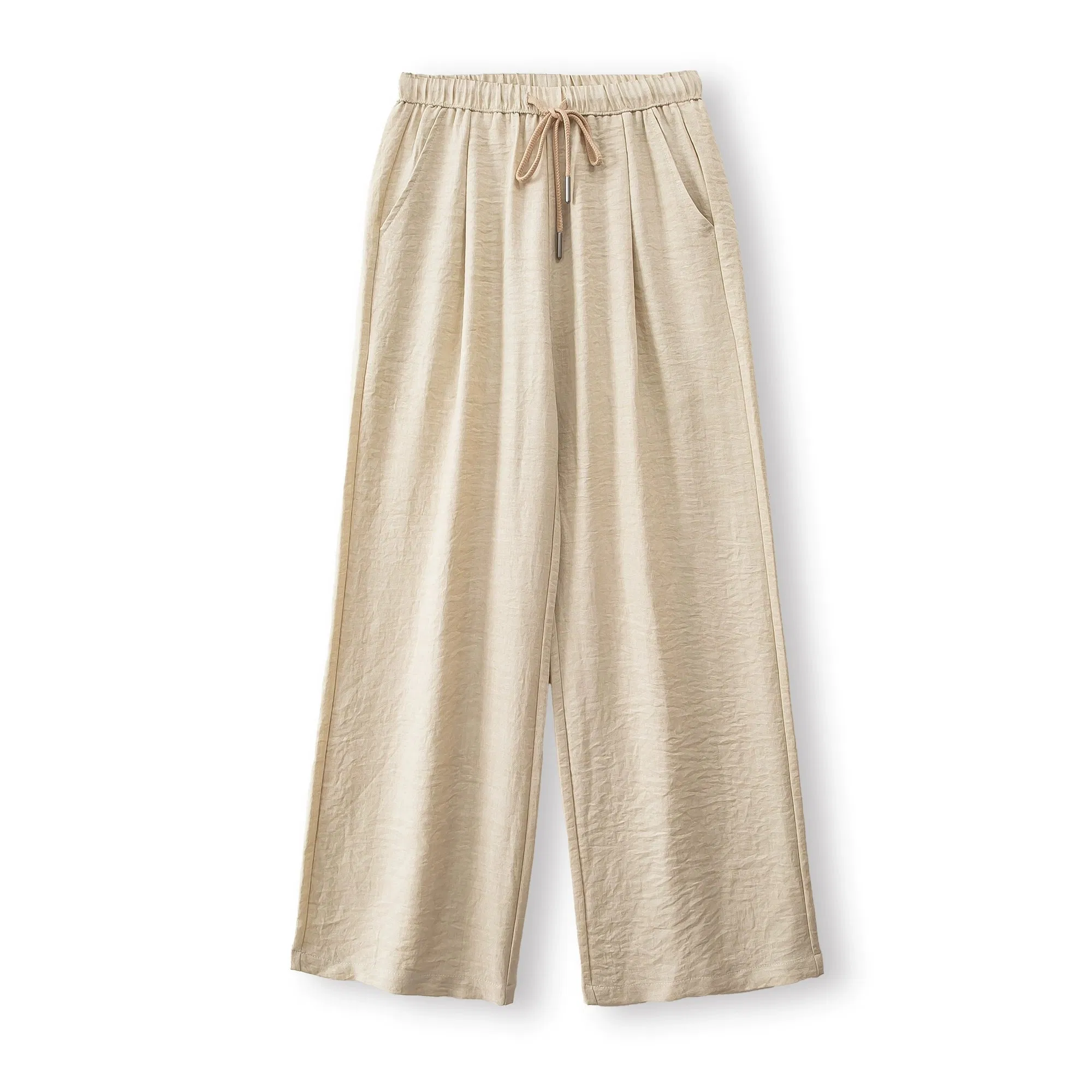 Stylish Women's Wide-Leg Trousers in Soft Lyocell Linen