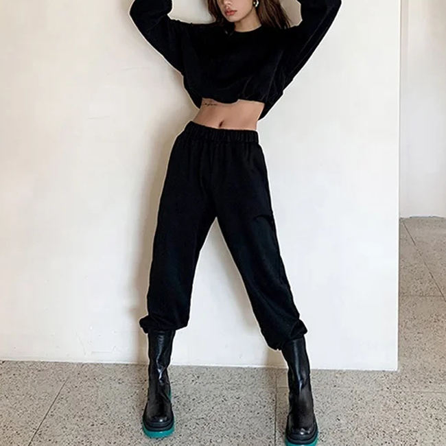 Women's Sportswear Jogger Pants Custom High Waist Casual Fitness Trousers