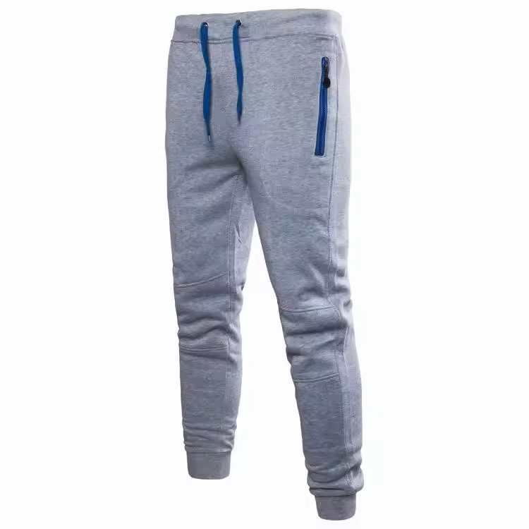 New Men's Slim Fit Joggers Pants Casual Gym Trousers with Zip Pockets Skinny Athletic Bottoms Wholesale