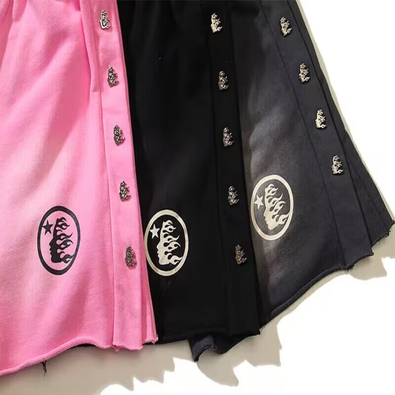 Hellstar Summer Athletic Shorts with Elastic Waistband, Breathable Fabric