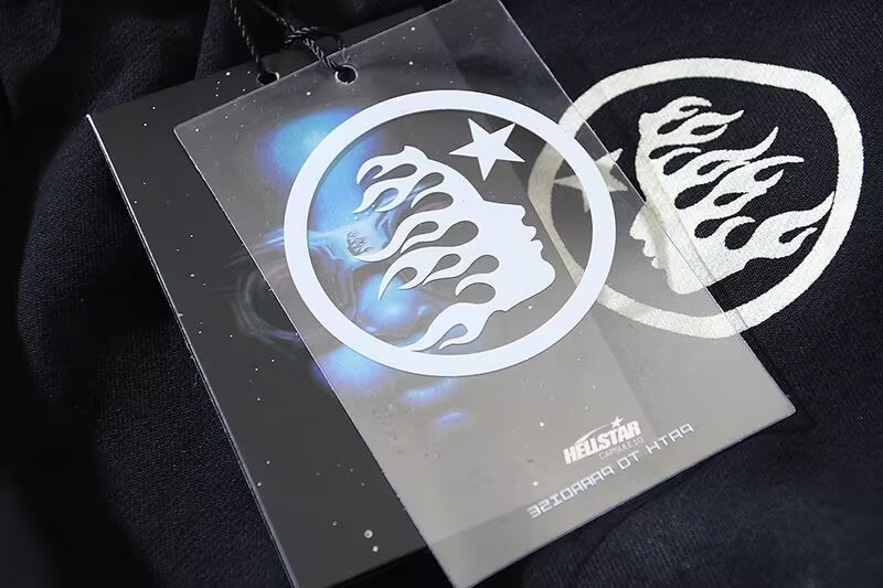 Washed Black Hellstar Pants Streetwear Joggers with Vintage Texture