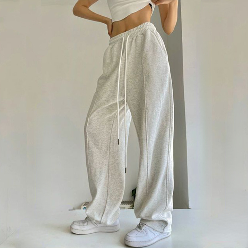 High Waist Pants Women Wide Leg Trend Hip-Pop Track Sport Pants Trousers