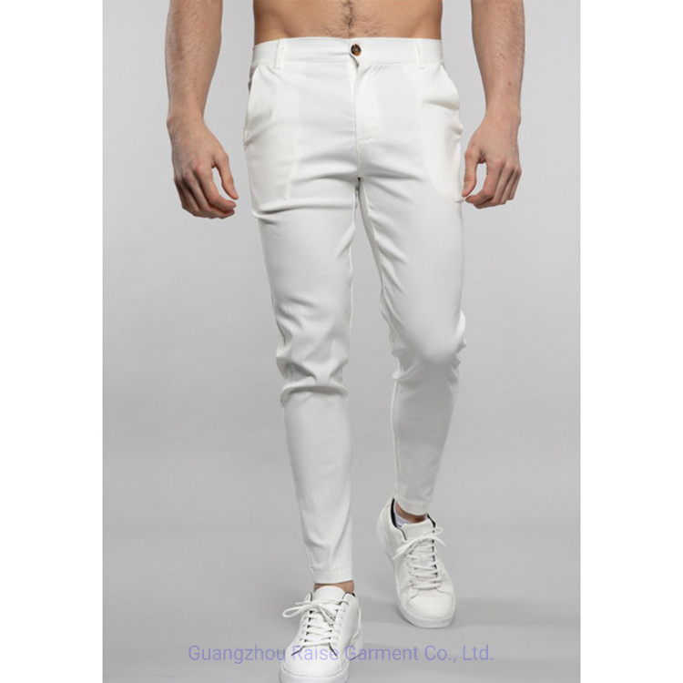 High Quality Casual Trouser Men's Cotton Elsatane Chino Pants