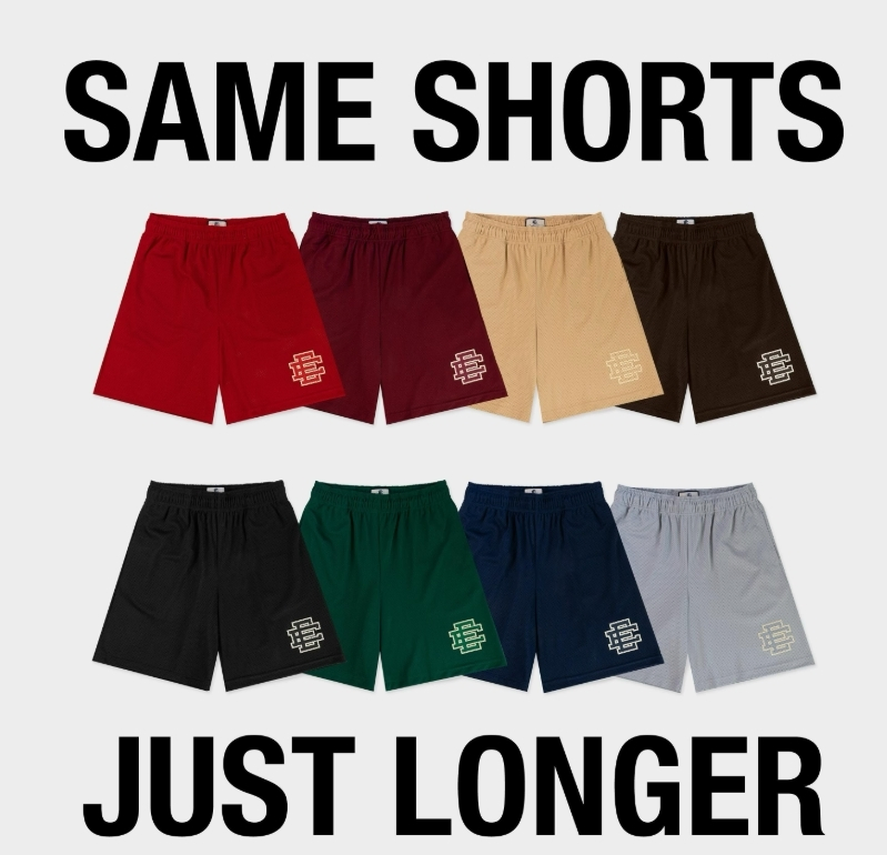 New Eric Emanuel Athletic Shorts with Drawstring and Side Pockets