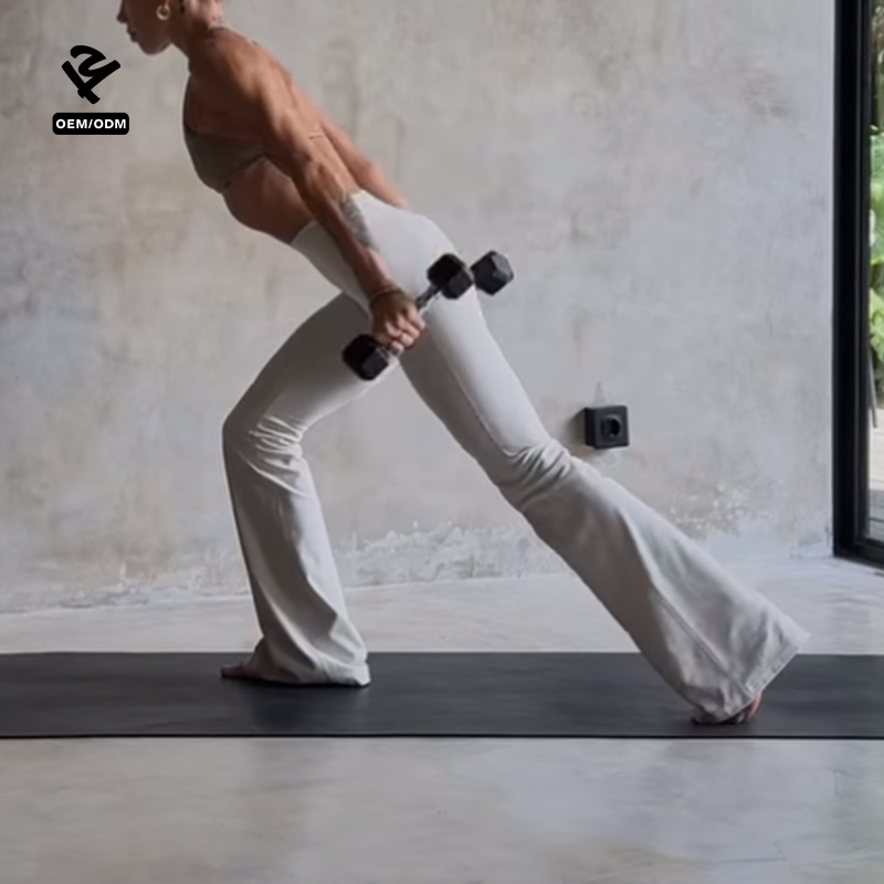 High Waist Flare Yoga Pants Custom Logo Women Activewear Trousers