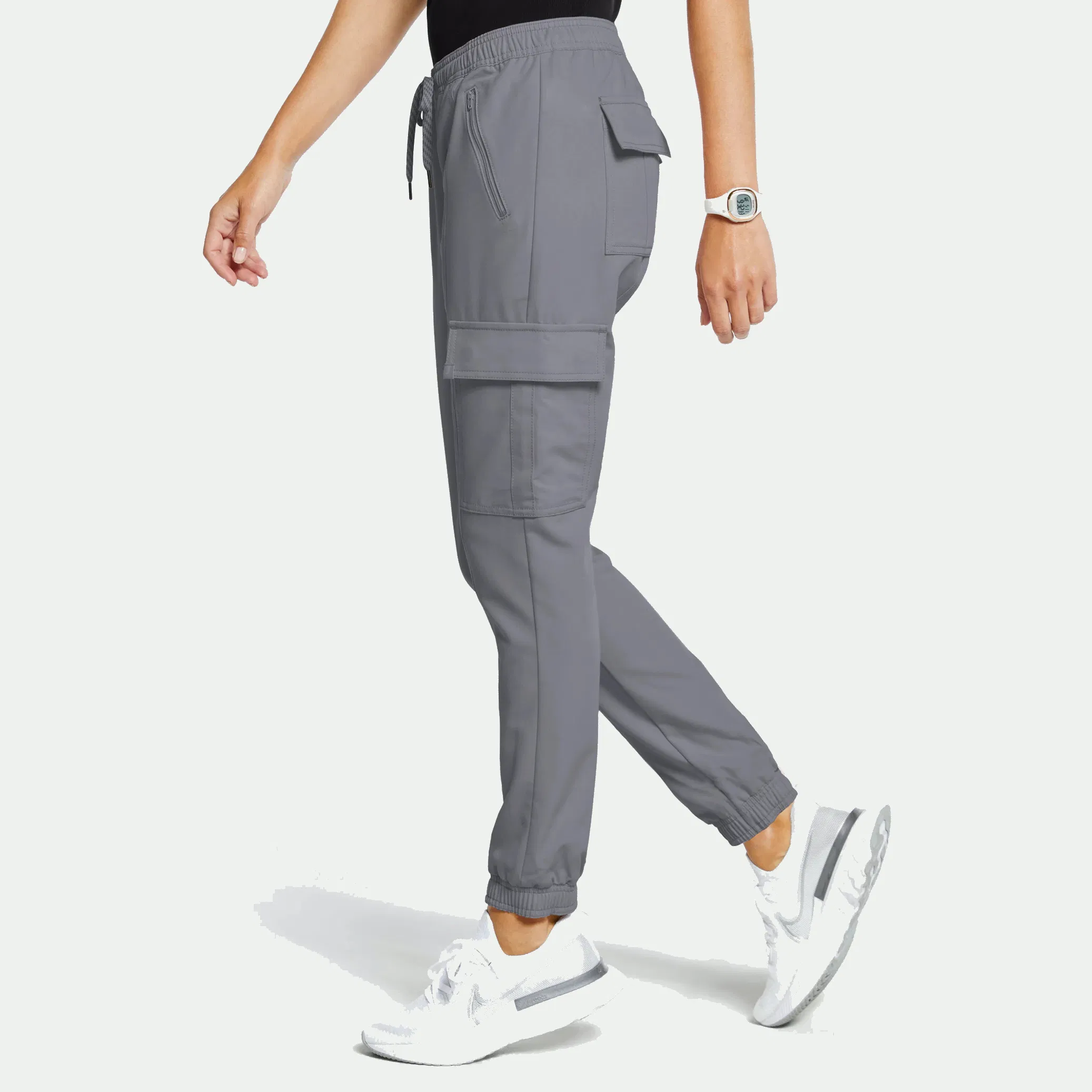 OEM Women's Jogger Scrub Pants Slim Fit Work Pants Regular Drawstring Trousers
