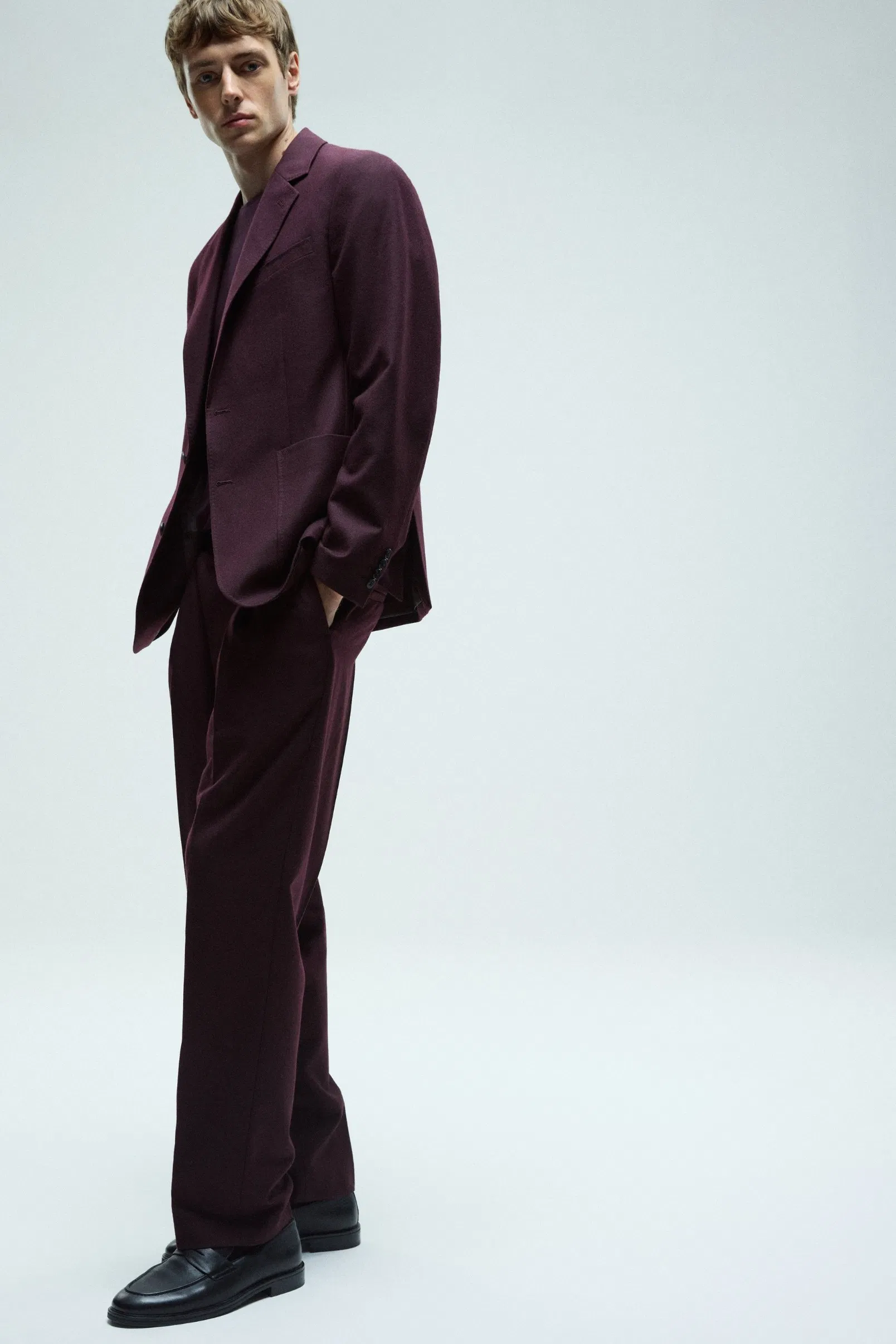 Tailored Men's Formal Suit Pants Customized Wholesale Pleated Pure Wool Fabric Trousers for Man Official Wear