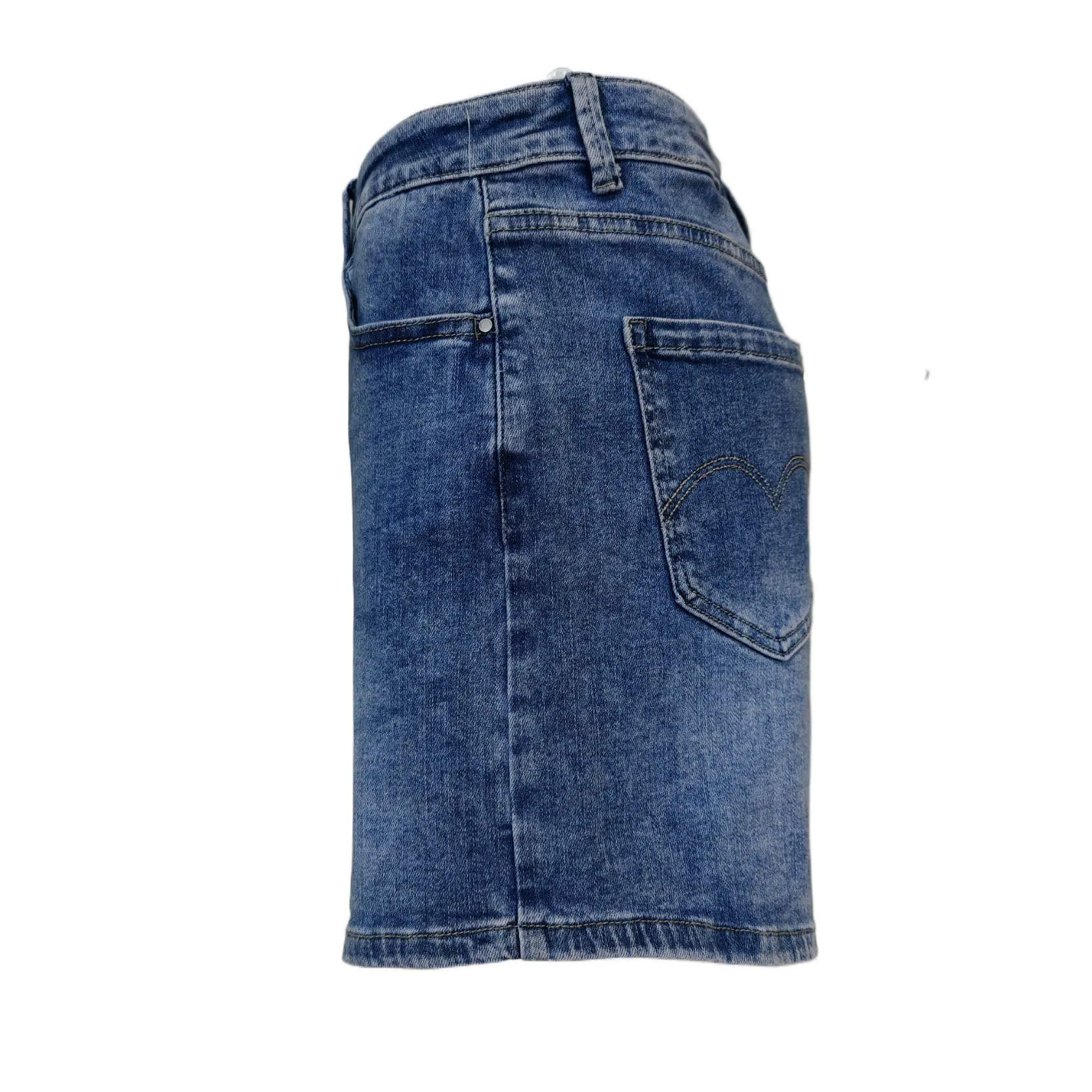 2025 Custom Design Summer Women's Hot Shorts High Waist Solid Color Woman Denim Shorts for Women