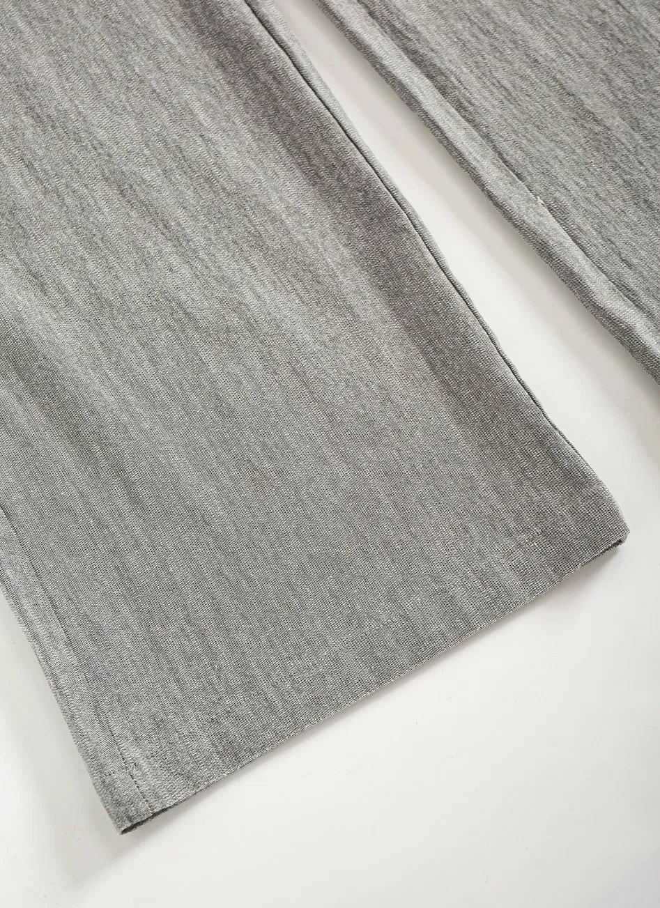 Women's Linen-Cotton High-Waist Wide-Leg Trousers