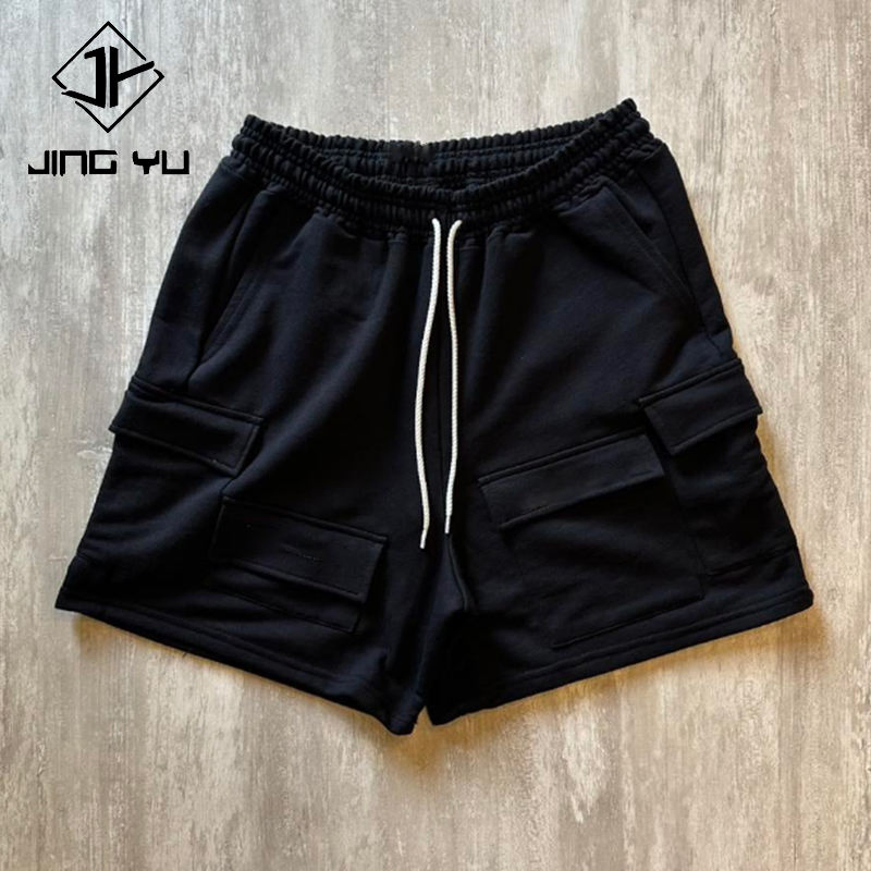 Custom Unisex Summer Beach Running Gym Pocket Screen Printing Cargo Cotton Shorts