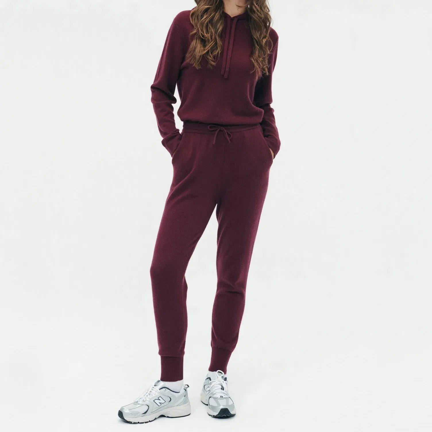 Women's Fashion Leisure 100% Cashmere Multi-Color Pajama Joggers Sweat Pants