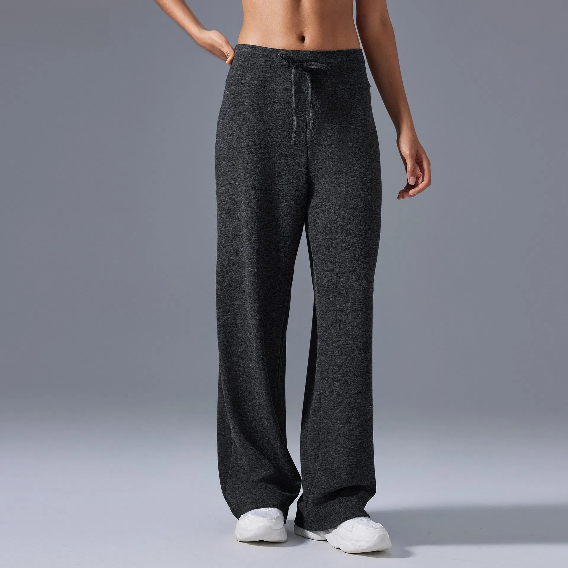 Women's Lounge Pants Wide-Leg Yoga Sweatpants High-Waisted Drawstring Loose Workout Jogger