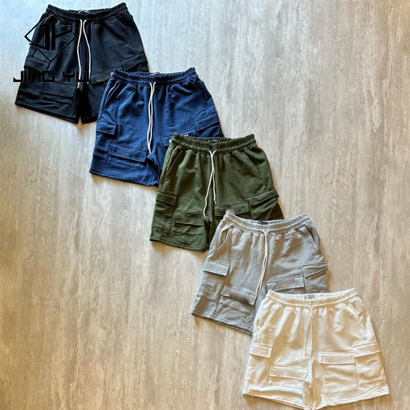 Custom Unisex Summer Beach Running Gym Pocket Screen Printing Cargo Cotton Shorts