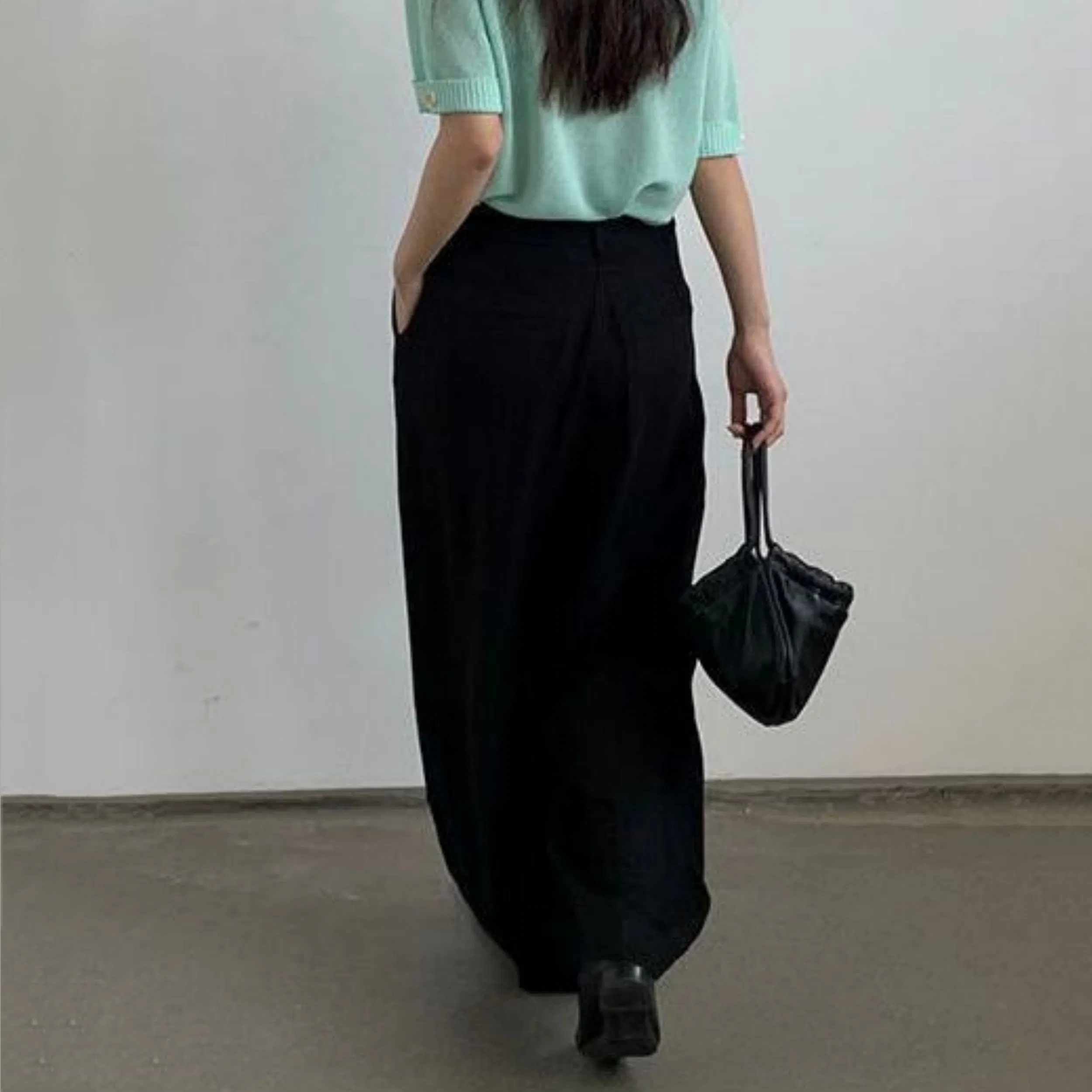 Factory Customization Women's Summer Wide-Leg Pants High-Waisted Breathable Trousers