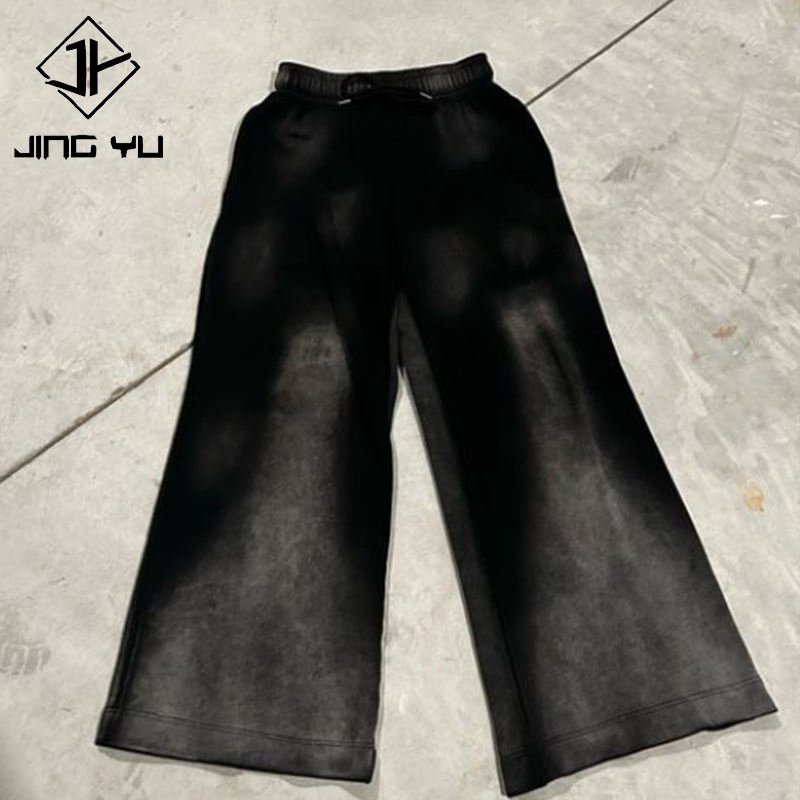 Custom Heavyweight Stacked Straight Baggy Oversized Jogger Pants Men Sweatpants