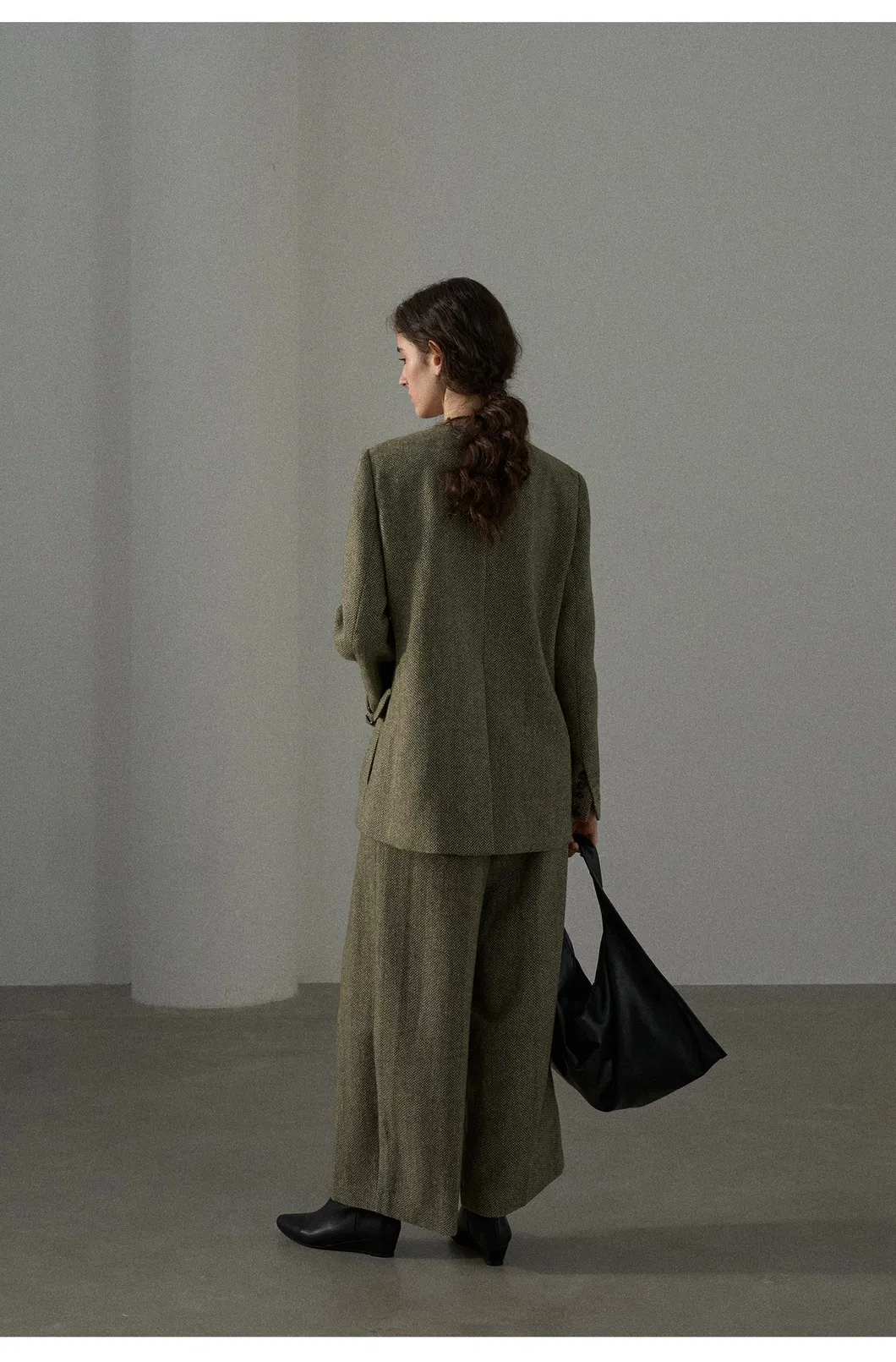 Luxurious Wool Tweed Trousers Full View