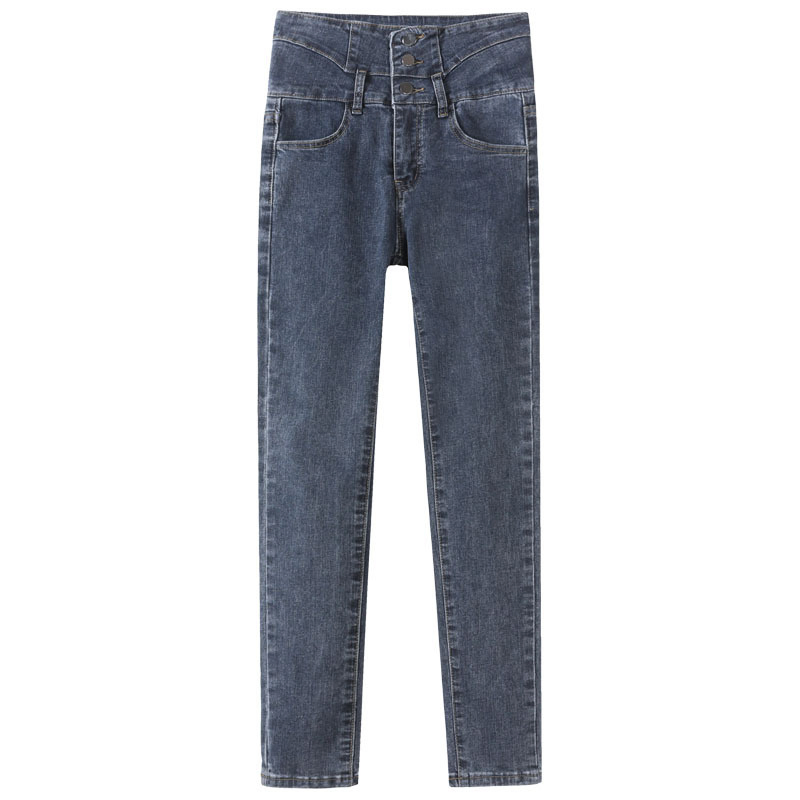 High Waist Fashion Jeans Stretch Denim Trousers