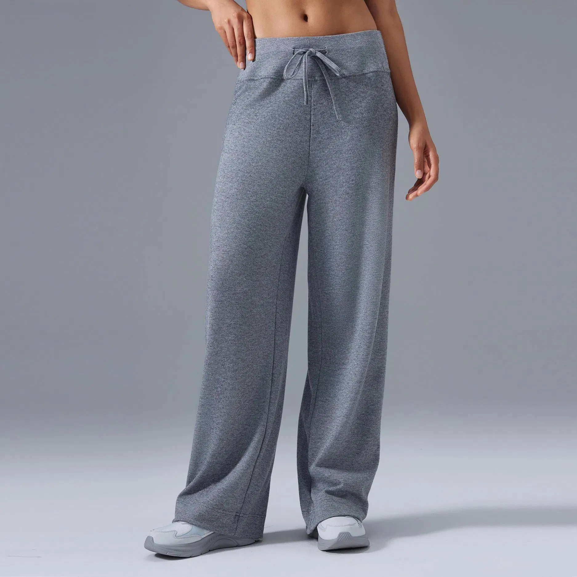 Women's Lounge Pants Wide-Leg Yoga Sweatpants High-Waisted Drawstring Loose Workout Jogger