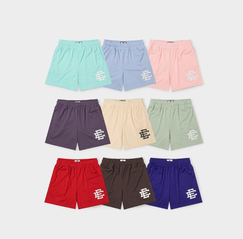 New Eric Emanuel Athletic Shorts with Drawstring and Side Pockets