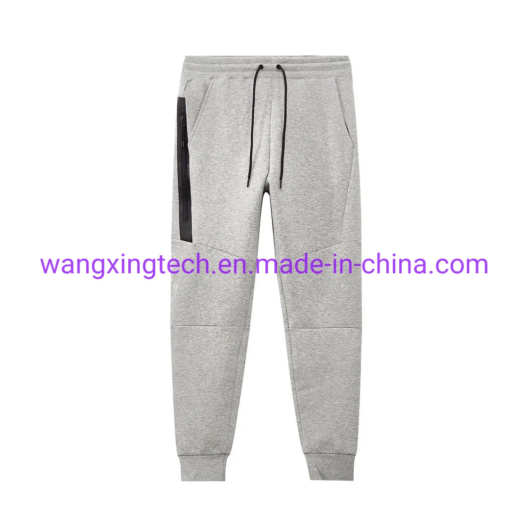Wholesale Spring and Autumn New Sports Pants Stitching Slim Fit Taped Zipper Tech Fleece Sweatpants Cotton Casual Trousers Men