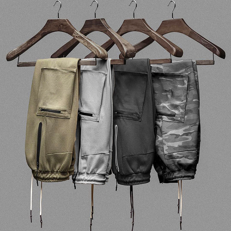 Wholesale Gym Cargo Camouflage Sweat Pants Drawstring Multi-Pockets Casual Sports Men's Cargo Jogger Pants