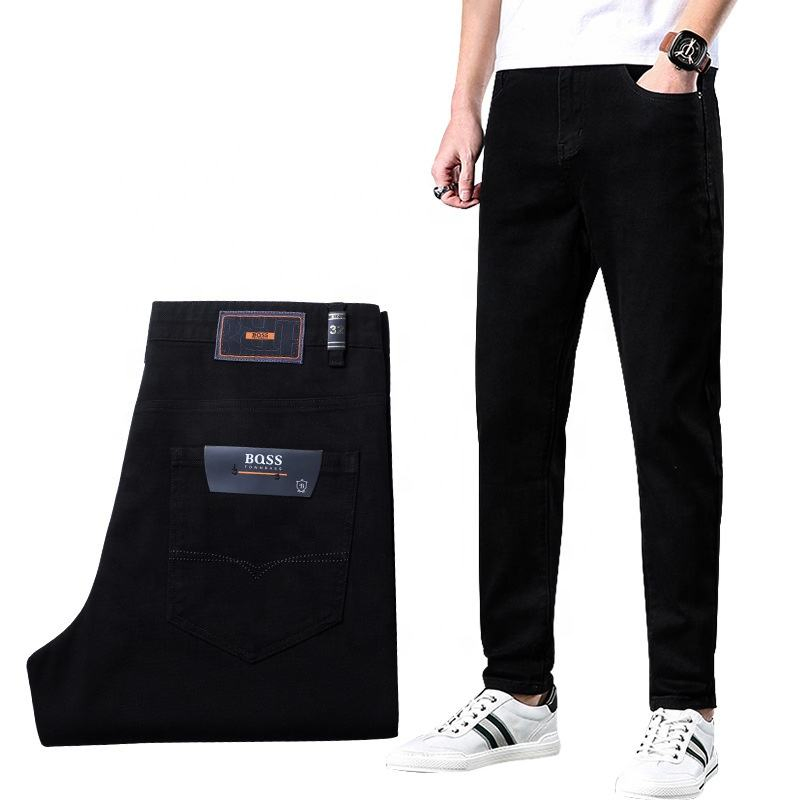 Custom Men's Fashion Business Casual Cotton Twill Straight Cut Chino Pants Sateen Pants