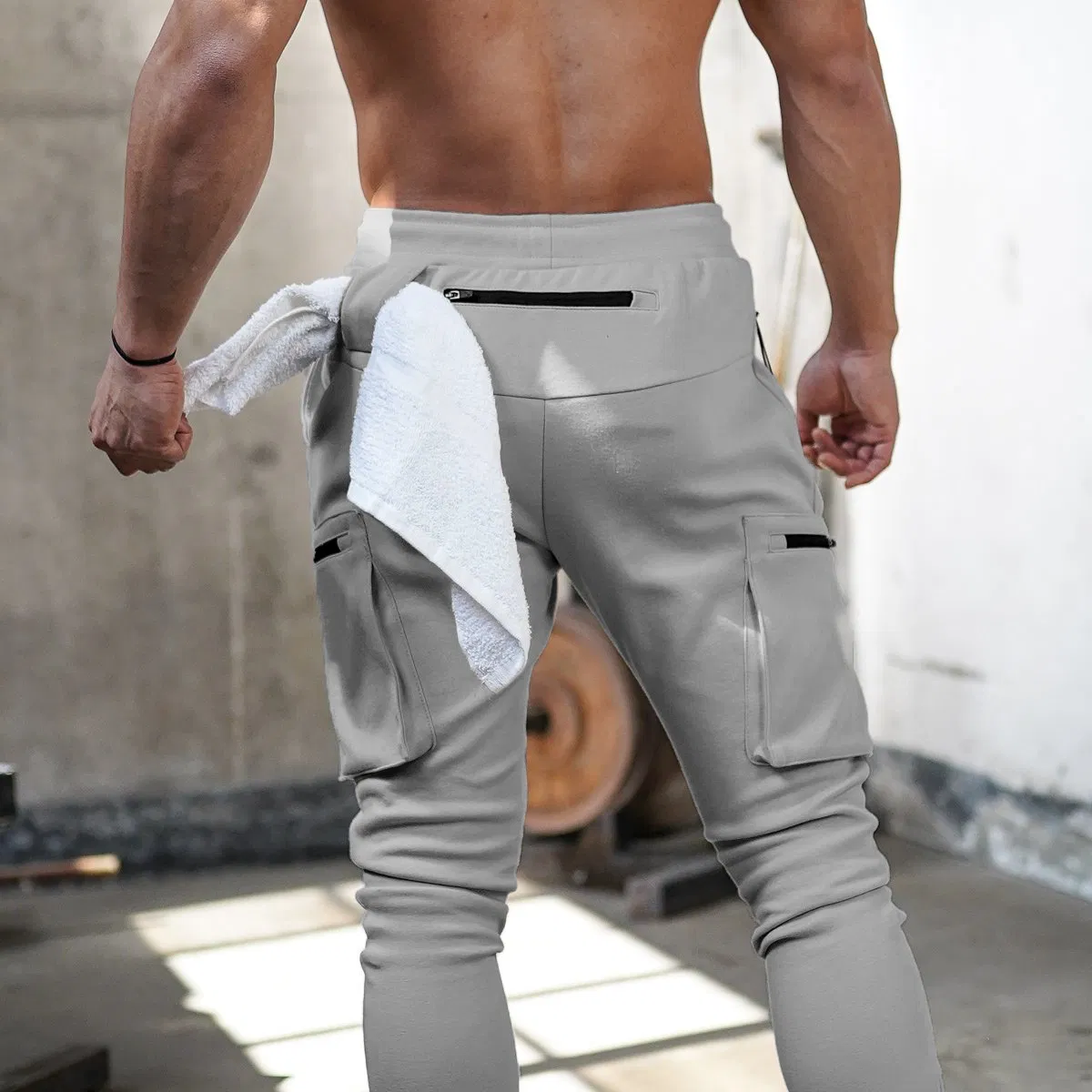 Wholesale Gym Cargo Camouflage Sweat Pants Drawstring Multi-Pockets Casual Sports Men's Cargo Jogger Pants