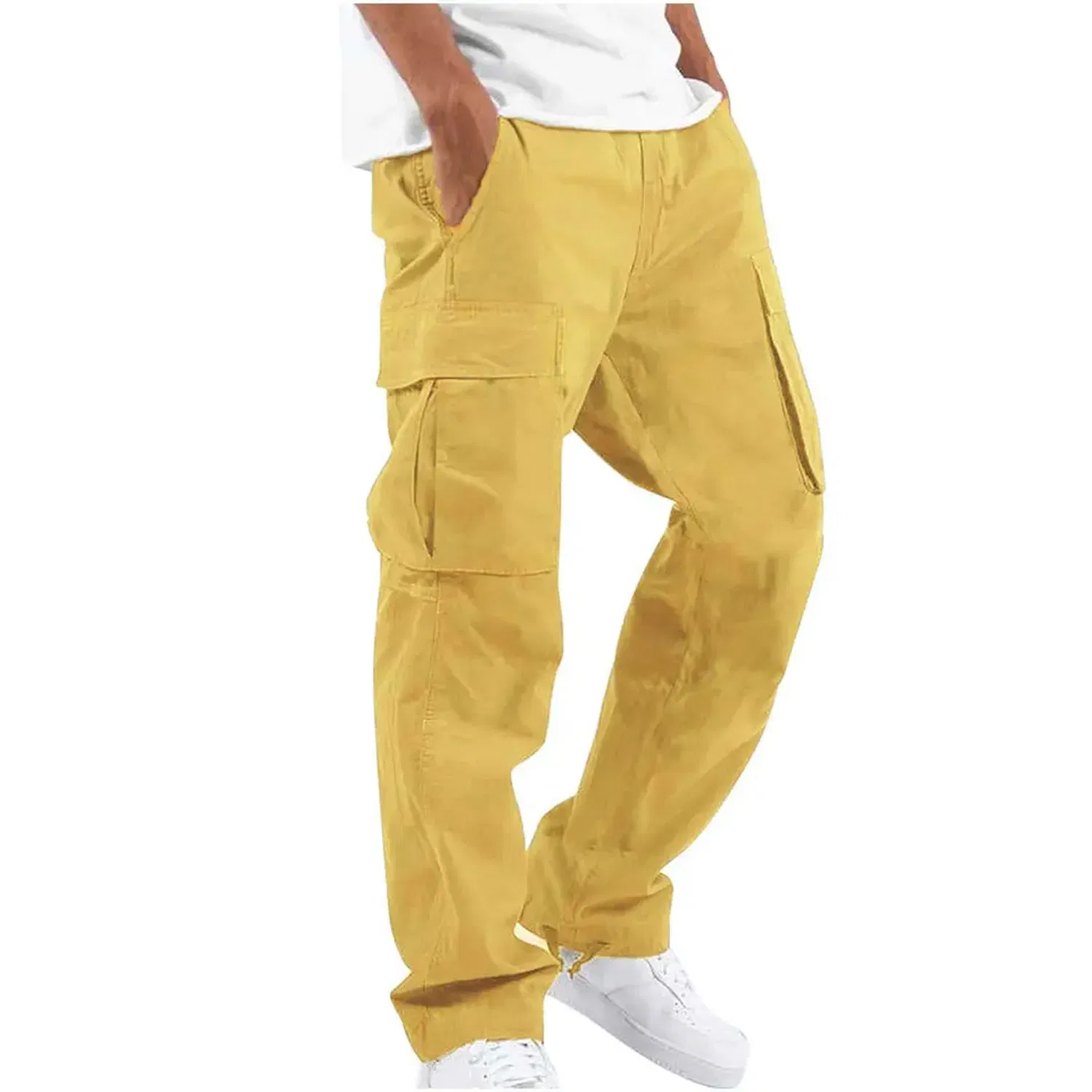 Pockets Jogging Blank Track Sweatpants Mens Cargo Jogger Pants Trousers