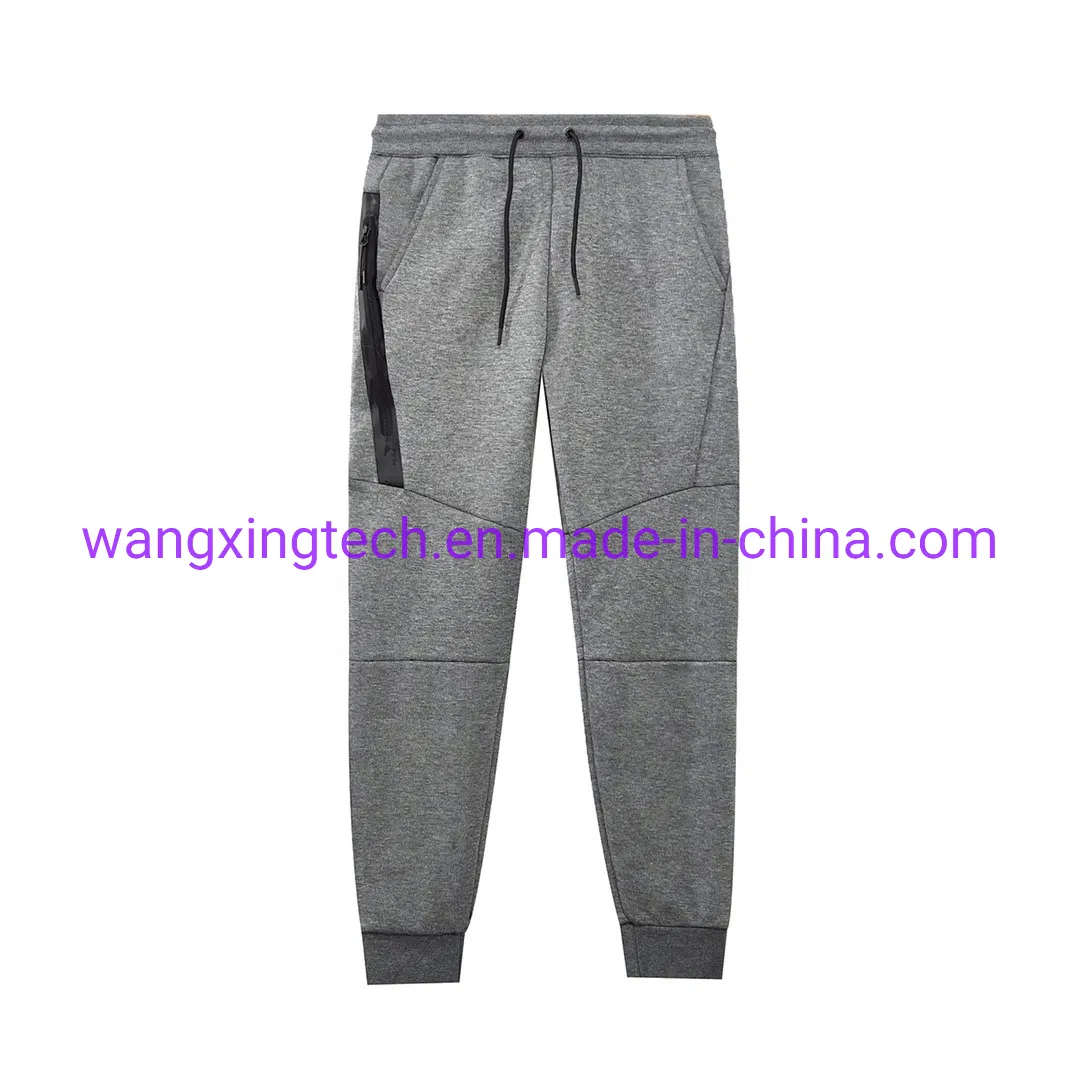 Wholesale Spring and Autumn New Sports Pants Stitching Slim Fit Taped Zipper Tech Fleece Sweatpants Cotton Casual Trousers Men