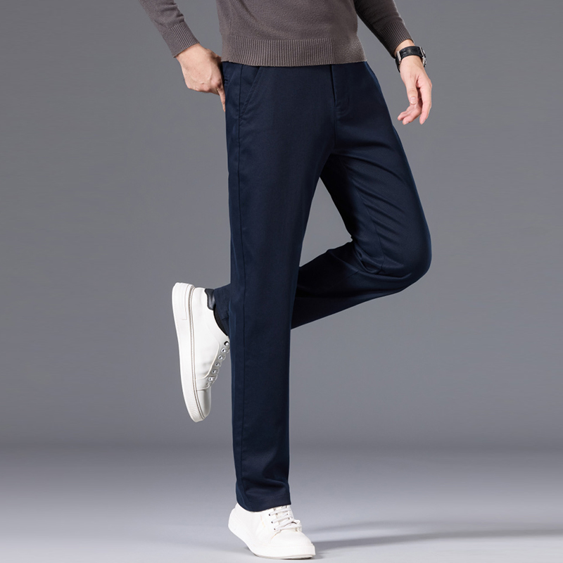 High-Quality New-Arrivals Autumn Elegant Formal Wedding-Party Slim-Fit Tailored Men's Trousers