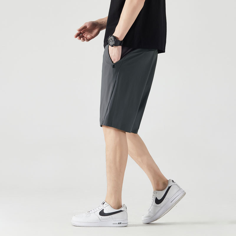 Athletic Clothing Breathable Quick Dry Back Zip Pocket Running Workout Shorts Gym Fitness Casual Short Pants Men Sports Shorts