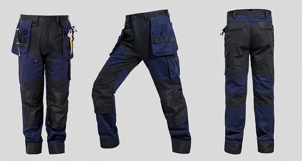 Navy Blue Work Wear Work Uniform Sales Durable Cargo Work Stacked Pants &Trousers