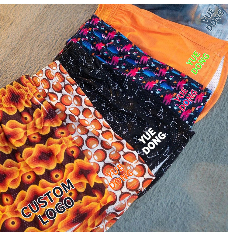 Wholesale Sublimation Summer Unisex Cargo Sports Workout Polyester Board Plus Size Gym Sweat Basketball Custom Mesh Men Shorts