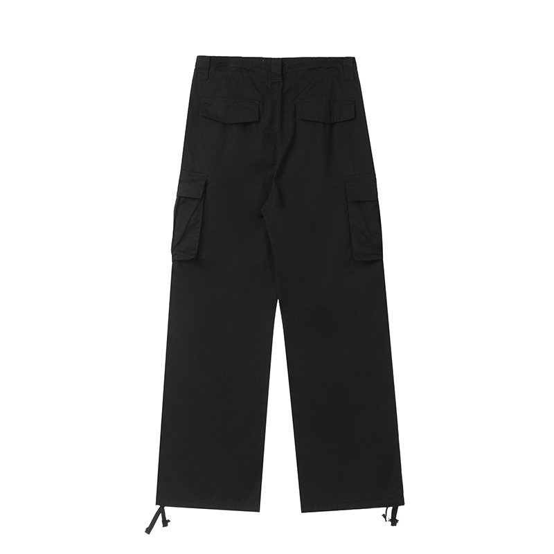 Manufacturer Clothing Quality Y2K Baggy Relaxed Womens Tall Navy Blue Cargo Pants Trousers with Drawstring