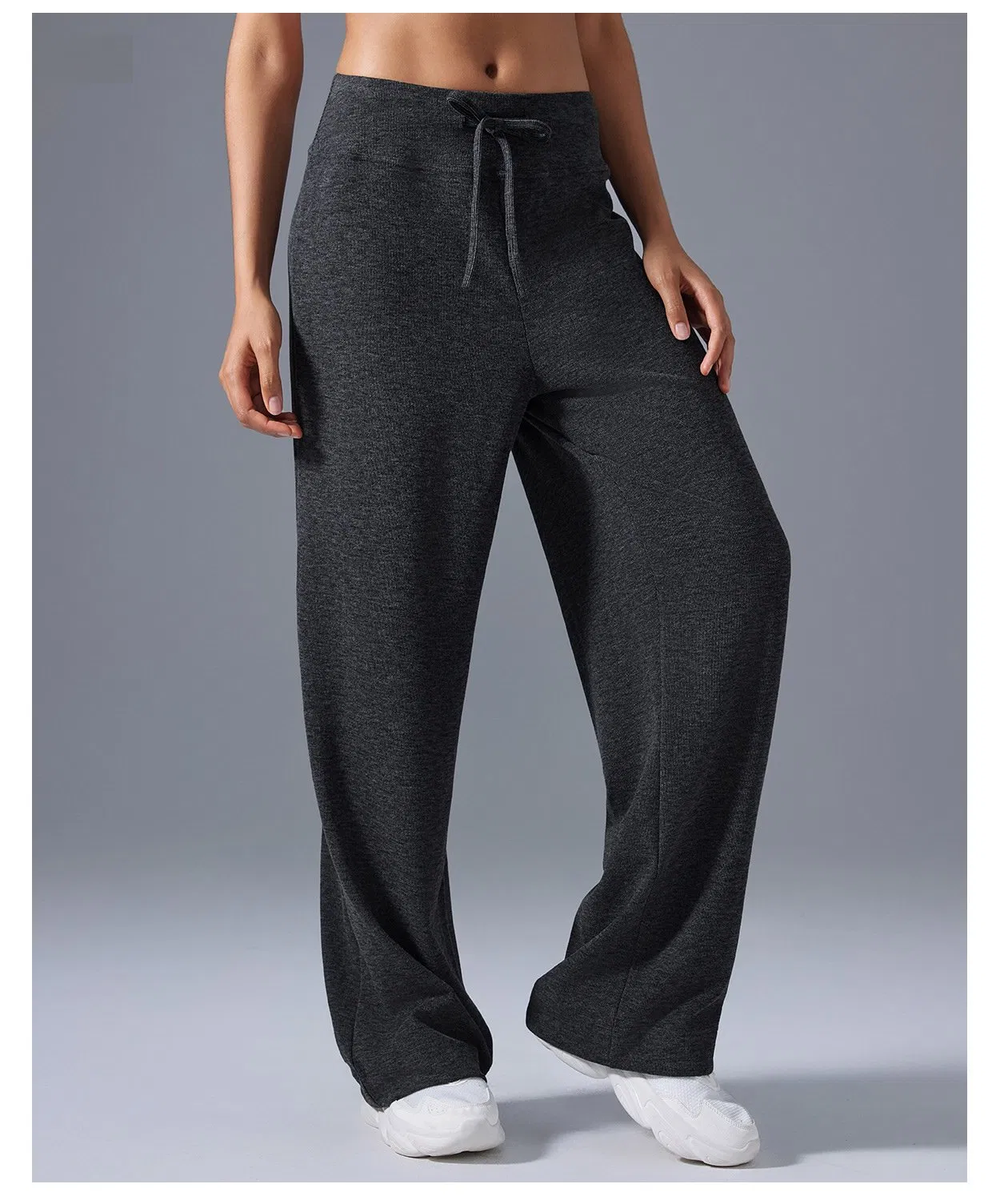 Women's Lounge Pants Wide-Leg Yoga Sweatpants High-Waisted Drawstring Loose Workout Jogger