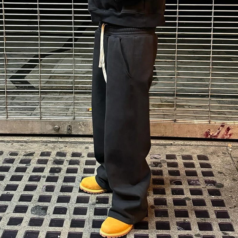 Custom Blank Sweatpants Y2K Flare Sweat Pants Unisex Men Elastic French Terry Wide Leg Jogger Baggy Pants for Men