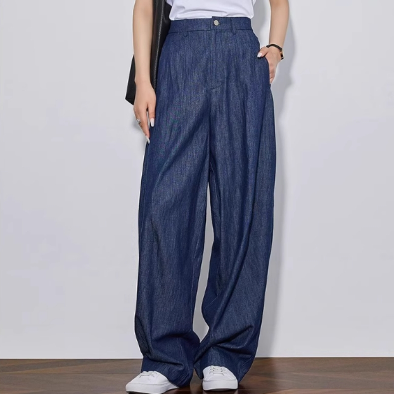 Women's Summer Extra Long Thin Casual Pants Loose Floor-Length Cotton Linen Pants High Waist Wide Leg Pants