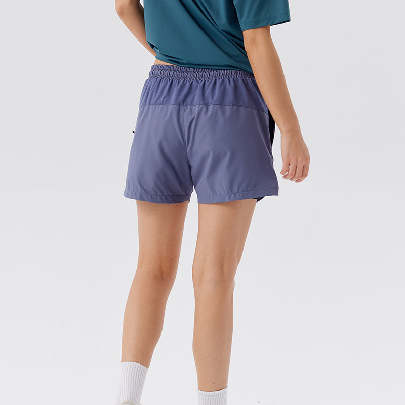 Unisex Men′ S Running Shorts Fitness Athletic Workout Gym Shorts with Zipper-Pockets