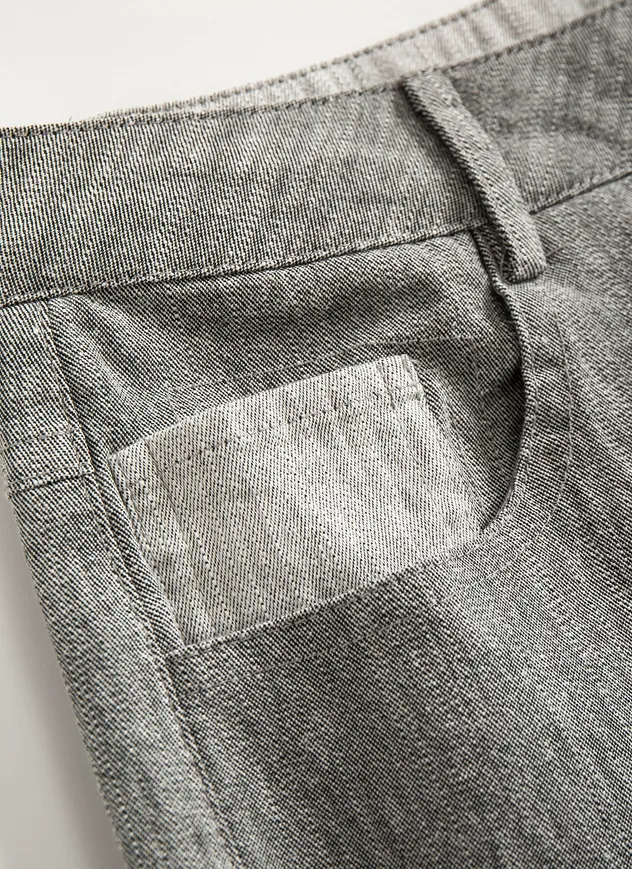 Women's Linen-Cotton High-Waist Wide-Leg Trousers