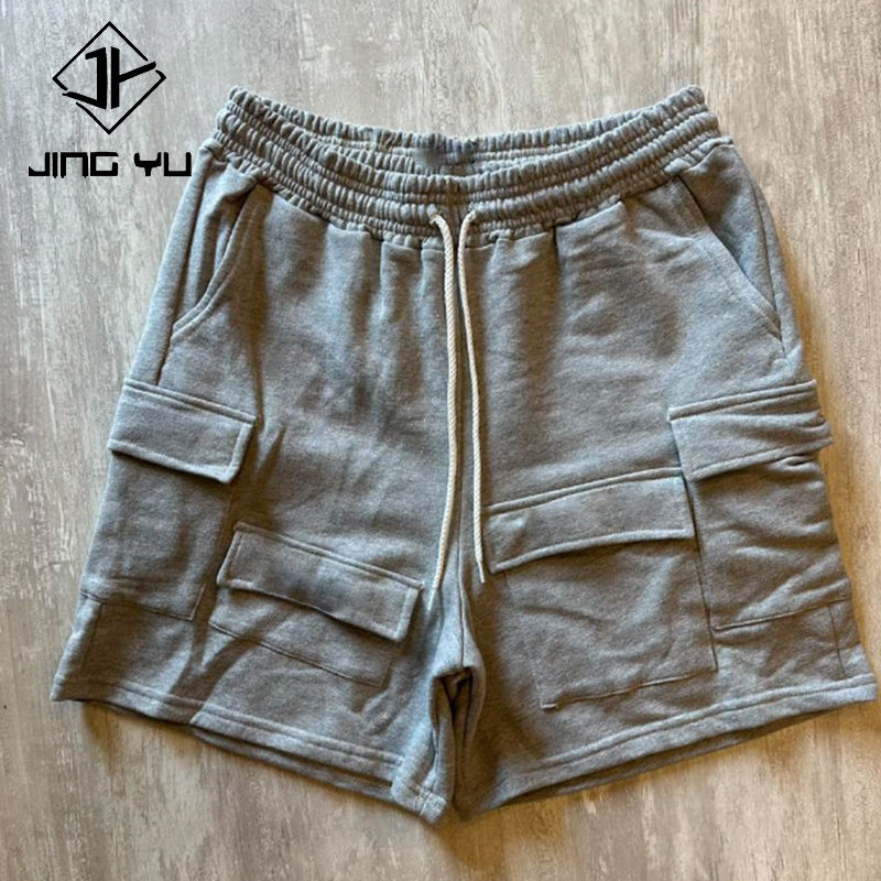 Custom Unisex Summer Beach Running Gym Pocket Screen Printing Cargo Cotton Shorts