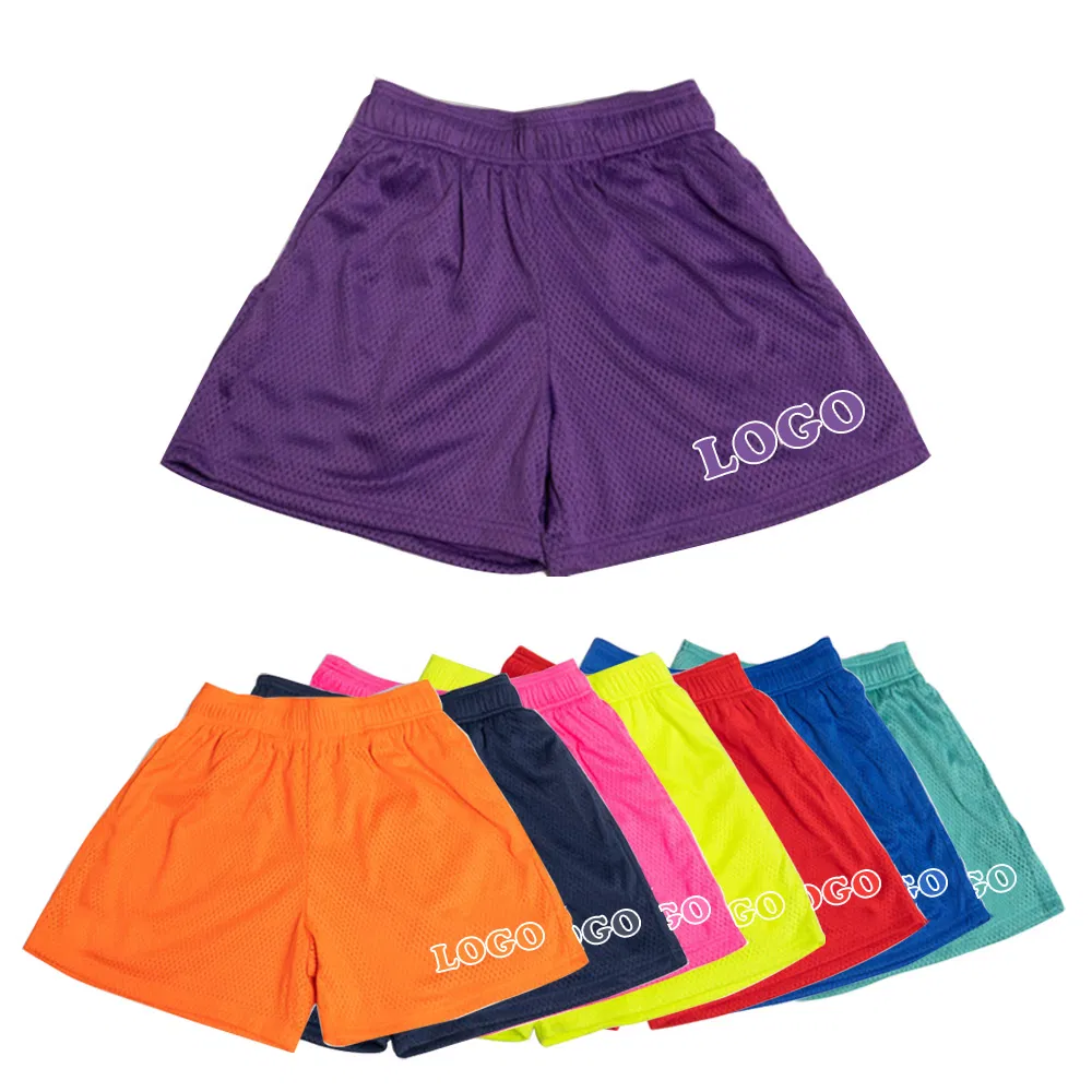 Wholesale Sublimation Summer Unisex Cargo Sports Workout Polyester Board Plus Size Gym Sweat Basketball Custom Mesh Men Shorts