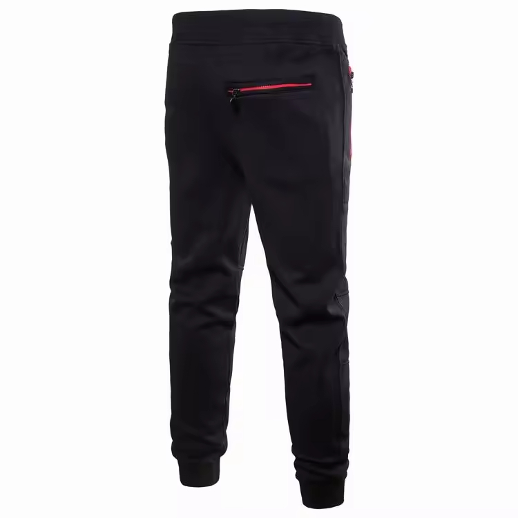 New Men's Slim Fit Joggers Pants Casual Gym Trousers with Zip Pockets Skinny Athletic Bottoms Wholesale