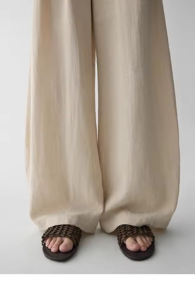Stylish Linen Blend Wide Leg Trousers for Effortless Everyday
