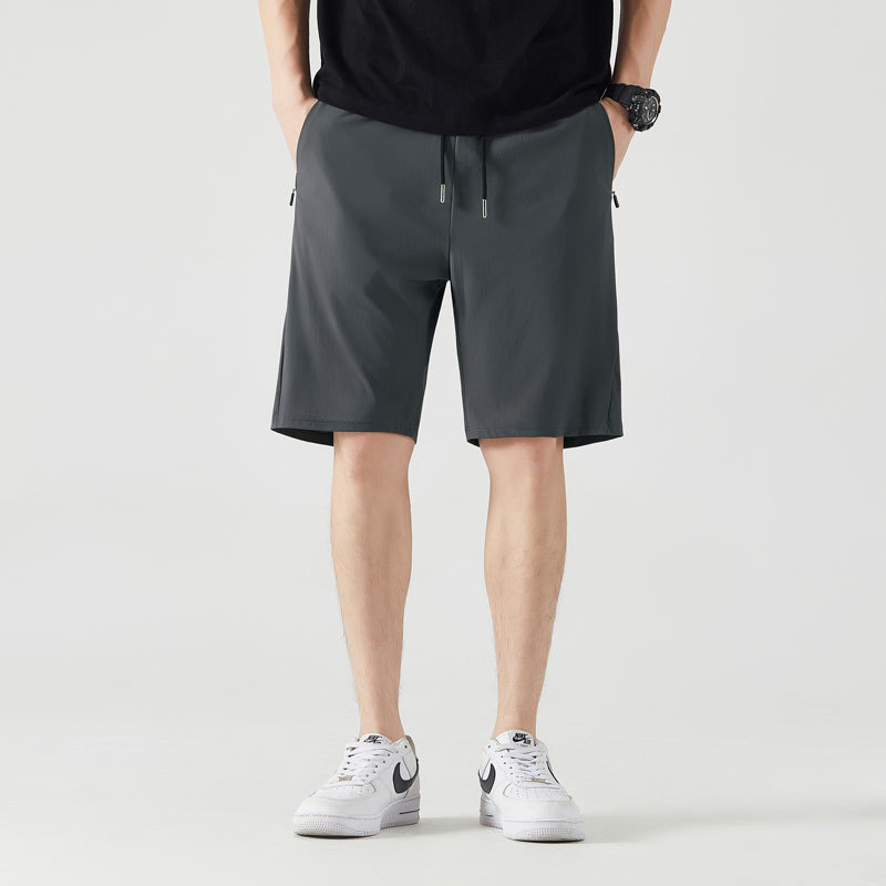 Athletic Clothing Breathable Quick Dry Back Zip Pocket Running Workout Shorts Gym Fitness Casual Short Pants Men Sports Shorts