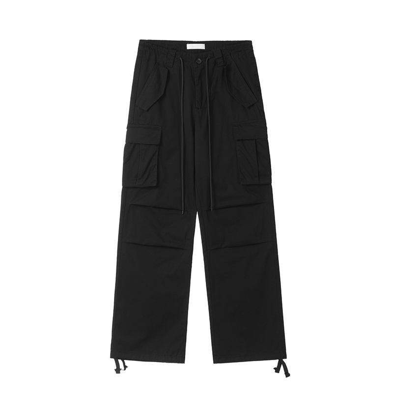 Manufacturer Clothing Quality Y2K Baggy Relaxed Womens Tall Navy Blue Cargo Pants Trousers with Drawstring