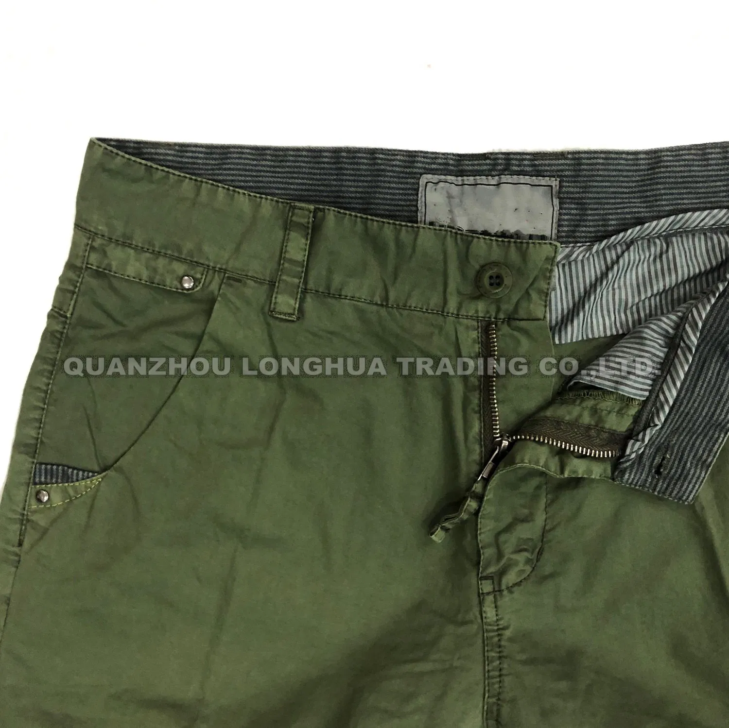 Men′ S Boy′ S Cargo Pants Shorts Trousers Apparel Cotton Garment Dye Palm