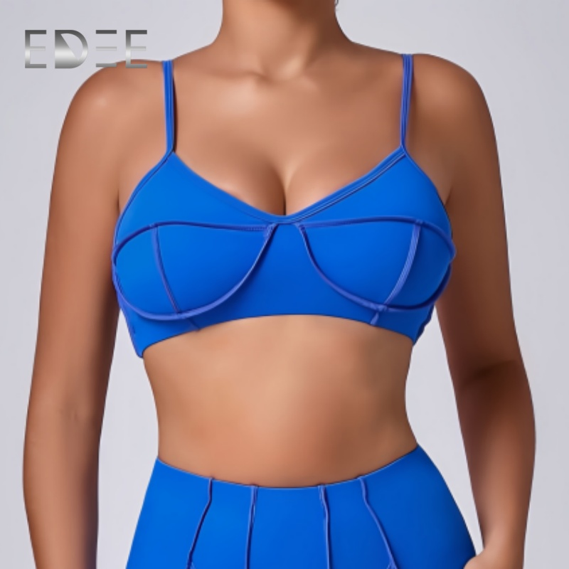 Customized Logo Strong Support Sports Bra for Yoga Workouts